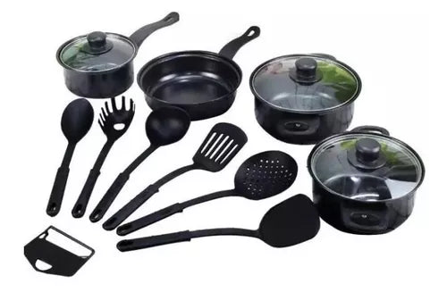 Batería de Cocina Antiadherente con Utensilios