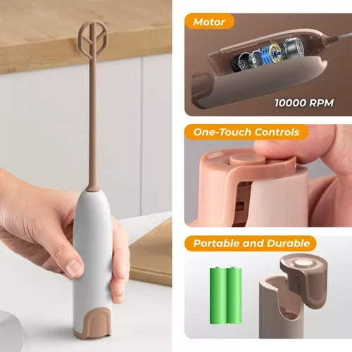 Mini Batidor, Agitador, Espumador Eléctrico de Leche Portátil